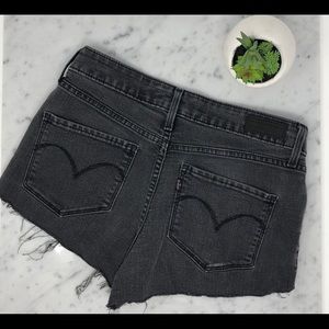 Black Levi Mid-Rise Shorts